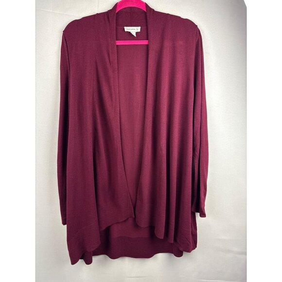 Susan Graver Womens Long Sleeve Open Front Cardigan Sweater Large - Picture 1 of 5